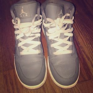 Grey & white Air Jordans
